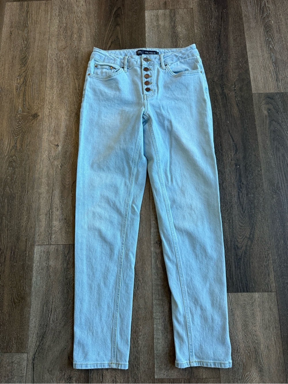 Boden light Blue Girlfriend High-Waist Button-Fly Women’s Jeans Size 6 LONG